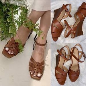 Nine West Women Rich Coffee Janie Heeled Sandals